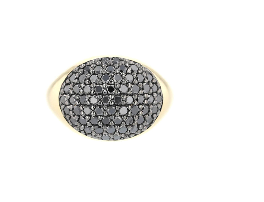 Pave Pinky Ring in Black Diamond
