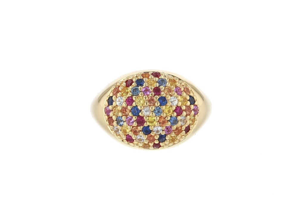 Pave Pinky Ring in Multicolor