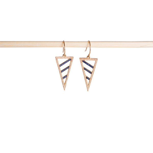 Striped Triangle Picnic Earring